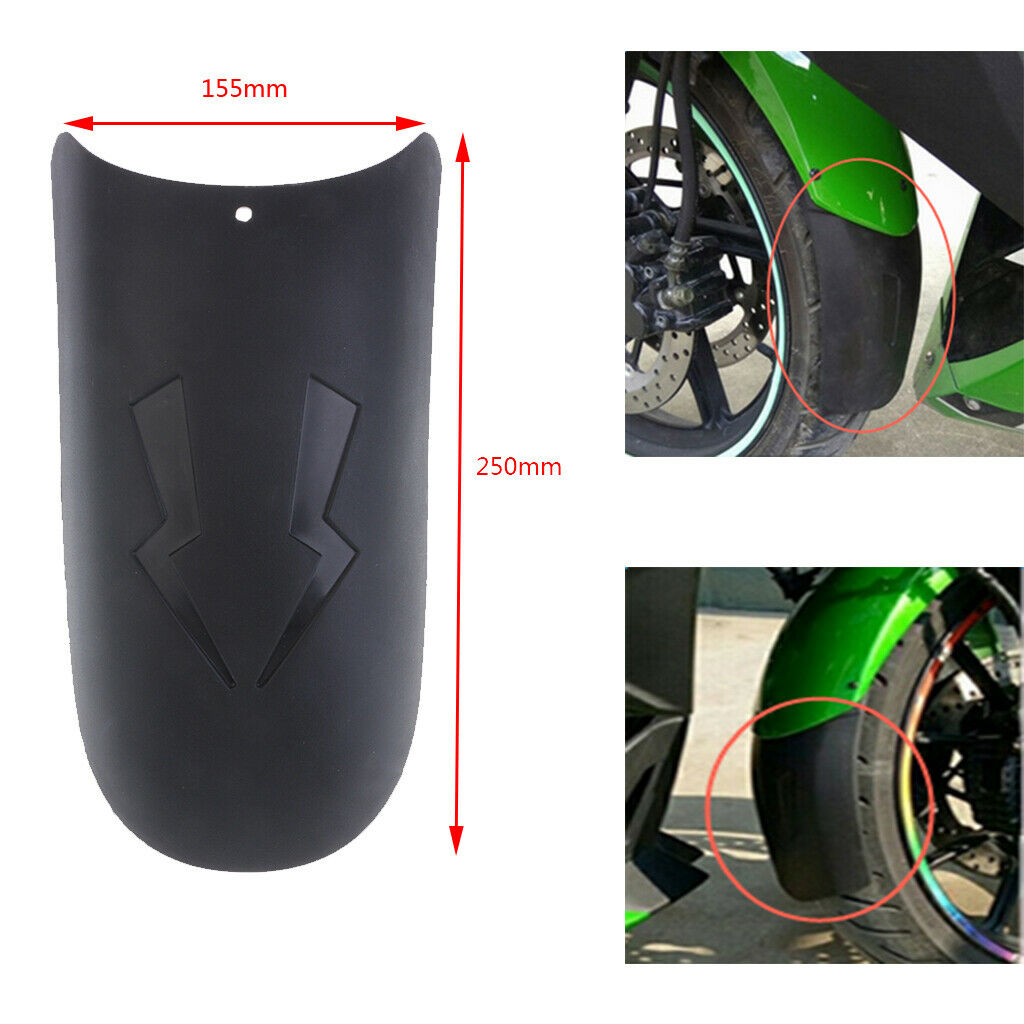 2x Universal Motorcycle Front Fender Extender Wheel Splash Guard Extension