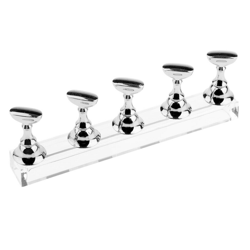 Nail Tips Holder Crystal Diamond Manicure DIY Stand Chessboard