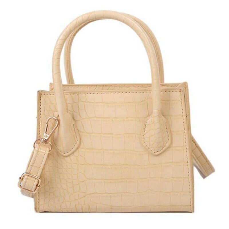 Small Women's Bag Pure Color Top-Handle Shoulder Bags Lady Luxury Pu LeatherK7Z5