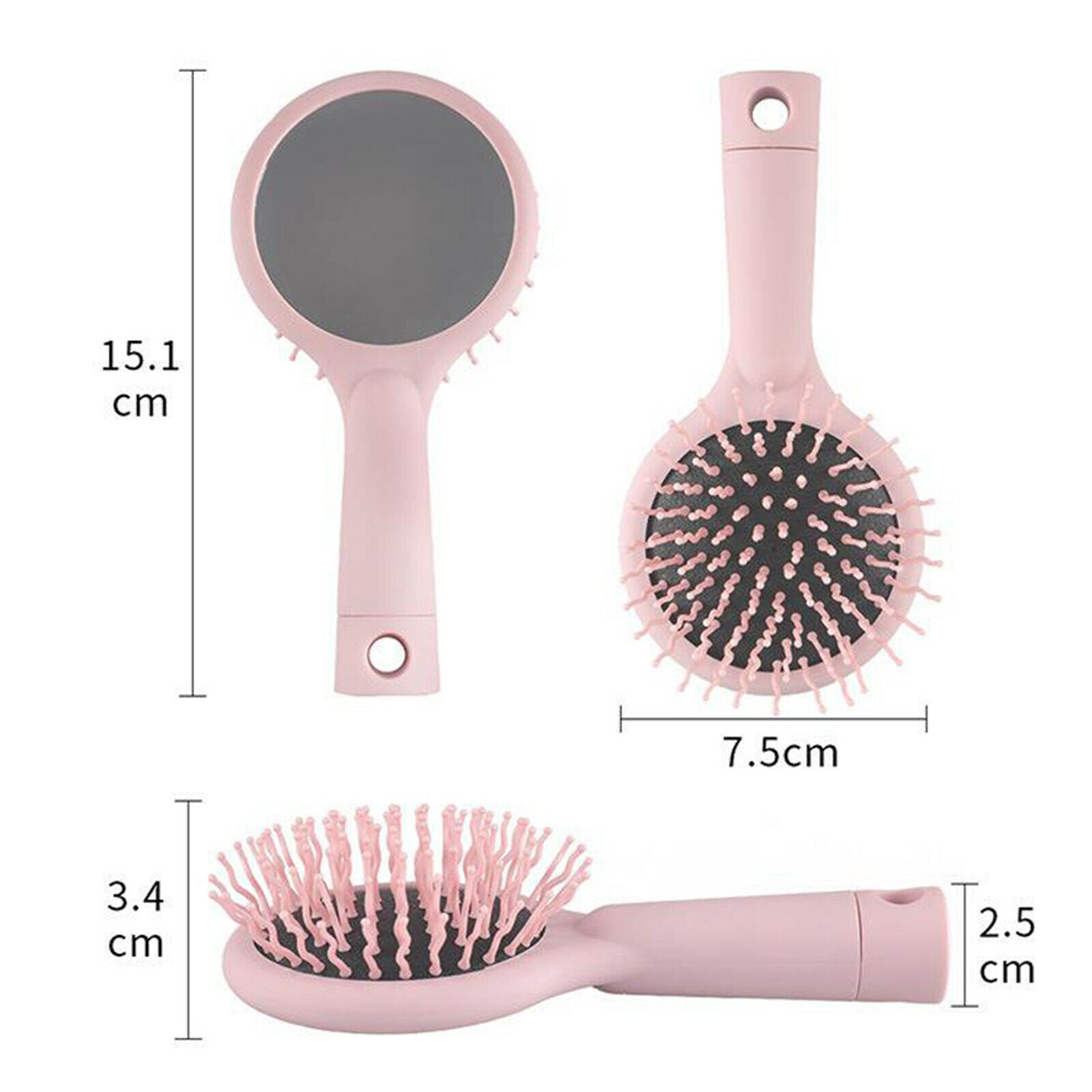 Mini Portable Pocket Comb Travel Massager Hair Brush Anti- for Women