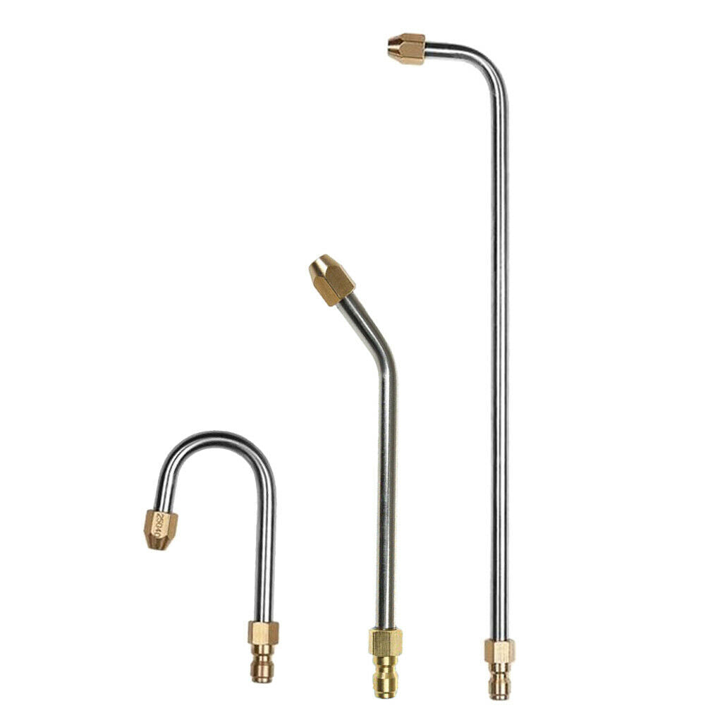 3pcs Stainless Steel Pressure Washer Nozzle Lance Metal Pole 1/4 Inch Connect