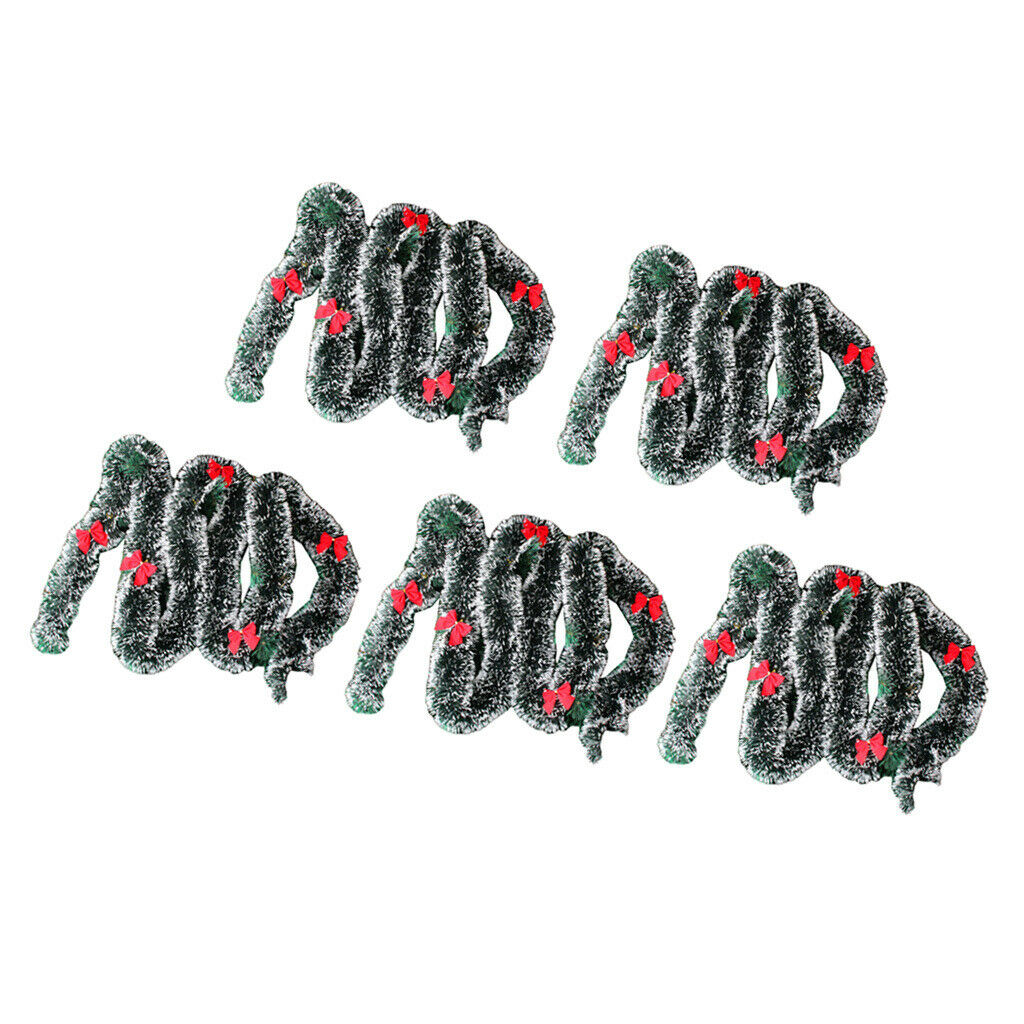 Set of 5 Festival Hanging Ribbon Christmas Paper Garland Ceiling Window