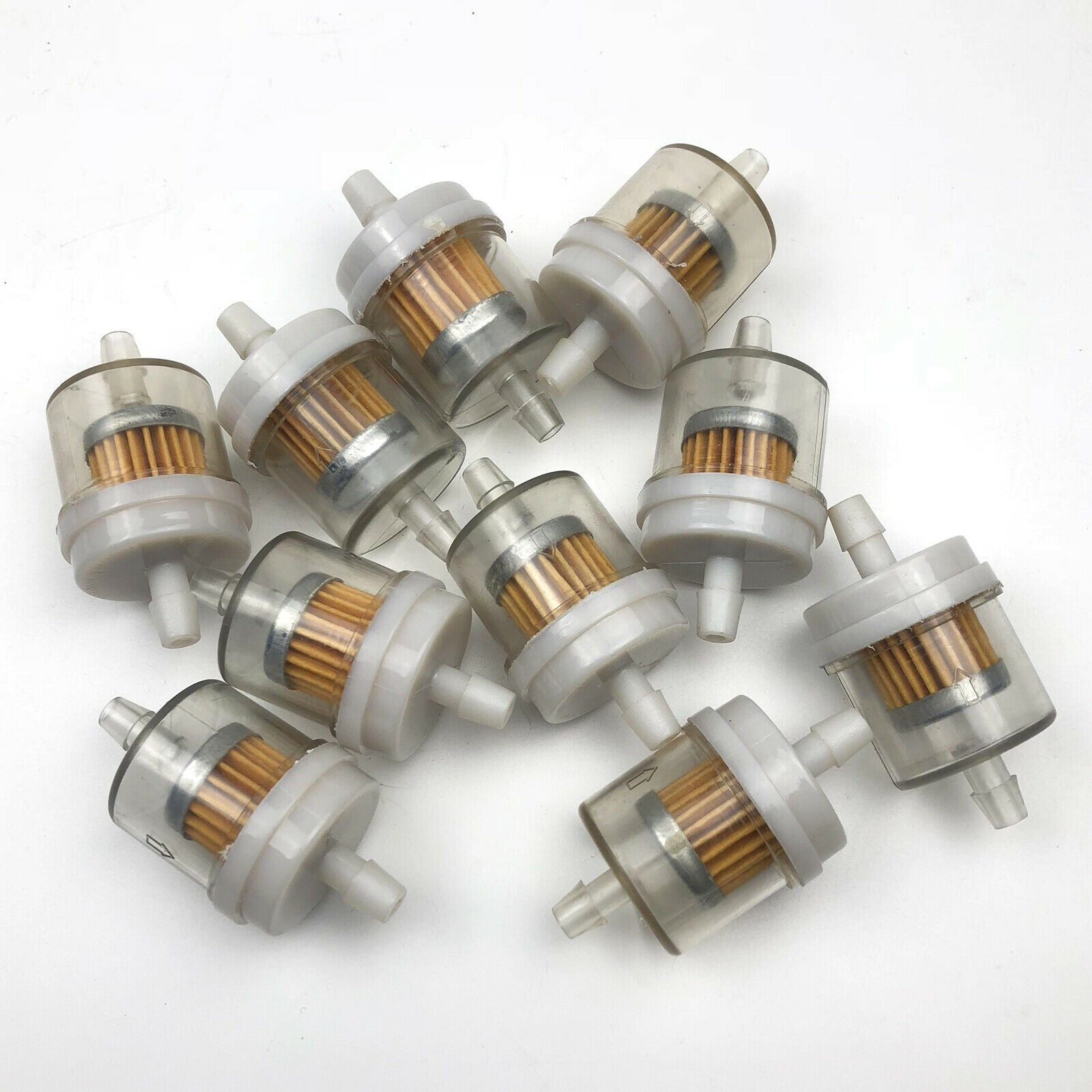 10Pcs Inline 1/4'' Fuel Filter for ATV Dirt Bike Snowmobile Lawnmowers