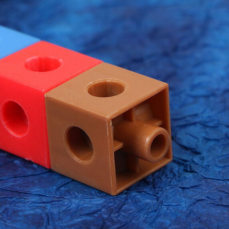 30Pcs/Set Color Cubes Snap Assembling Toys Manipulative Math Kids Connecting  TL