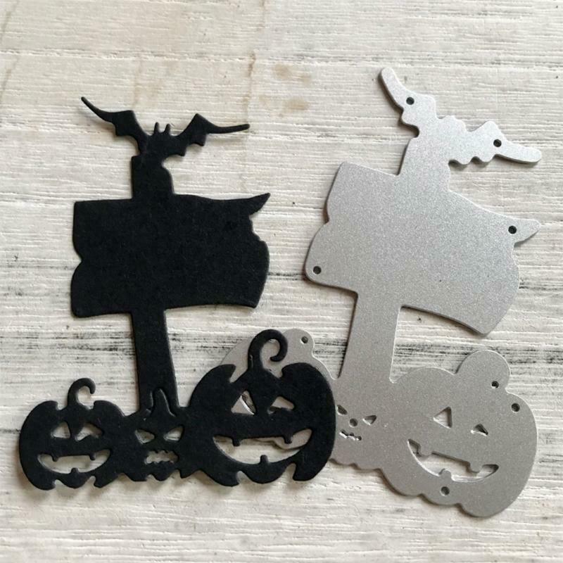 Halloween Pumpkin Sign Metal Cutting Dies Stencil DIY Scrapbooking Album Paper