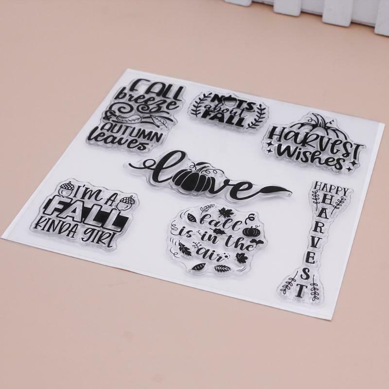 Autumn Harvest Silicone Clear Seal Stamp DIY Scrapbooking Embossing Photo Album