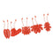 10 Pieces Wooden Animal Leaf Hanging Pendant for Christmas Tree Decorations