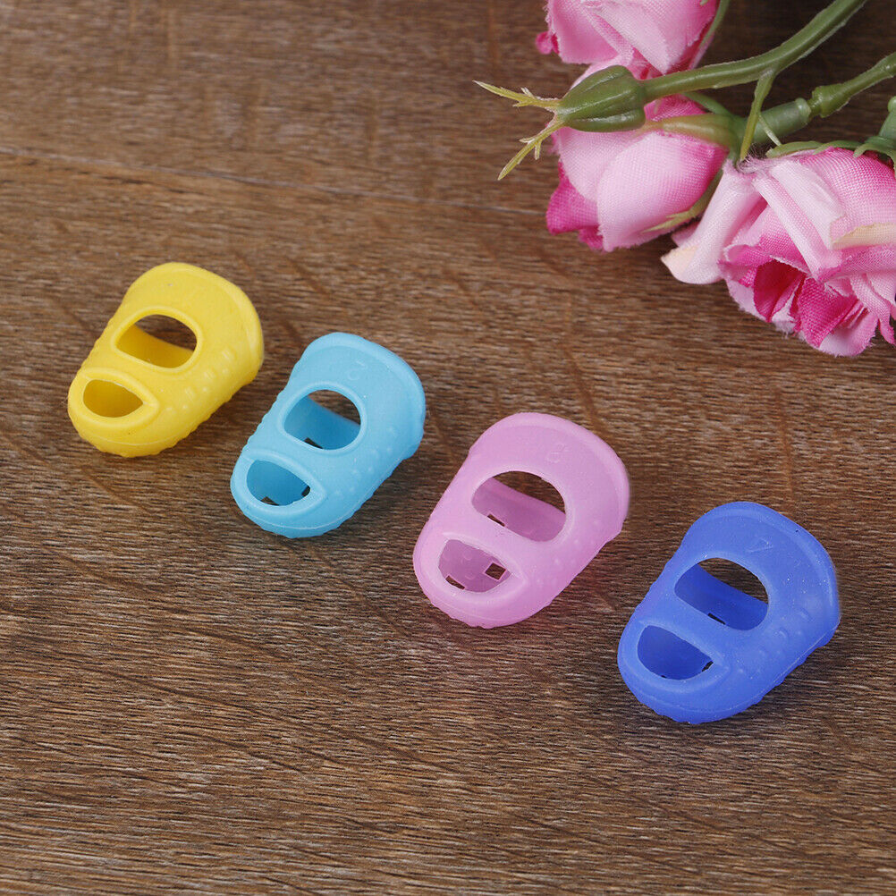 4Pcs Guitar fingertip protectors finger guards for guitar ukulele accessor.l8
