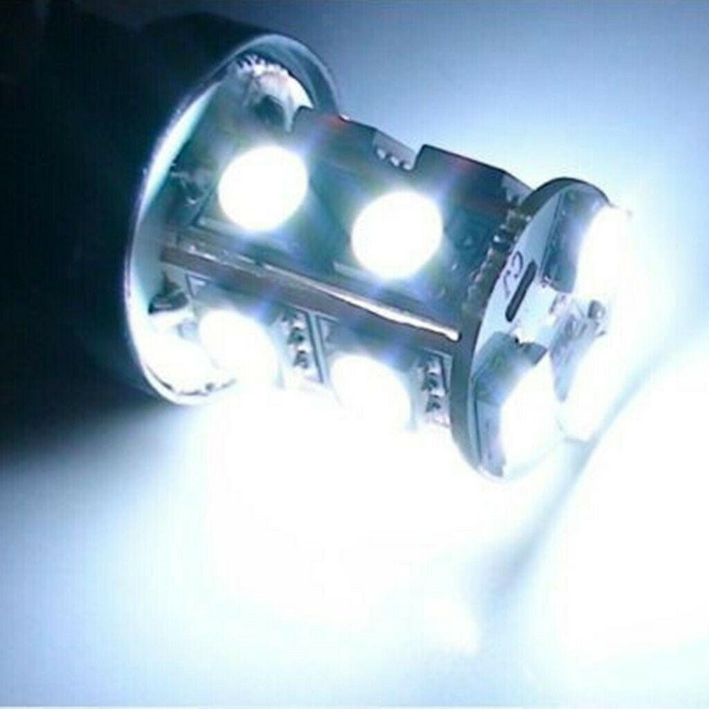 10Pcs 3157 13SMD 5050 Reverse Brake Turn Tail Backup LED Light Bulb White