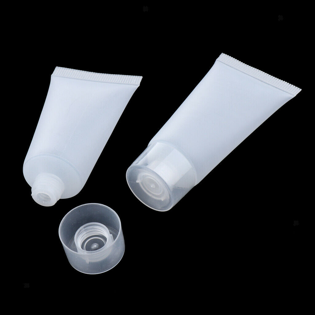 40Pcs Refillable Squeeze Tube Bottles Packing Holder for Balm Lotion 20ml