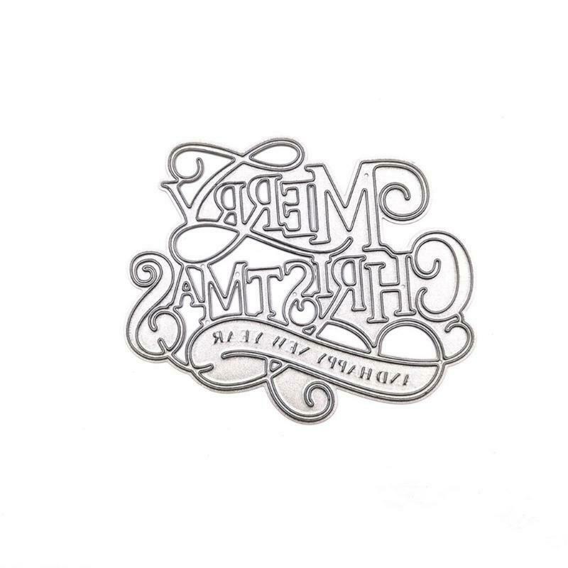 Merry Christmas Letters Carbon Steel Cutting Dies DIY Scrapbooking Photo Album