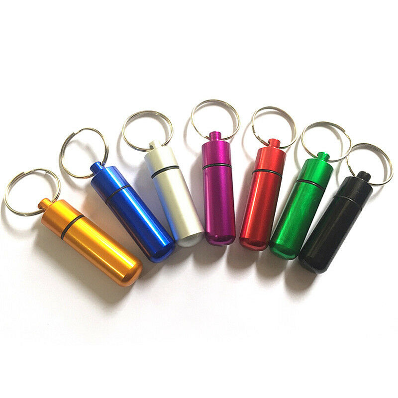 Waterproof Survival Match Pill Box Case Bottle Bait Holder Keychain ContaineDEAU