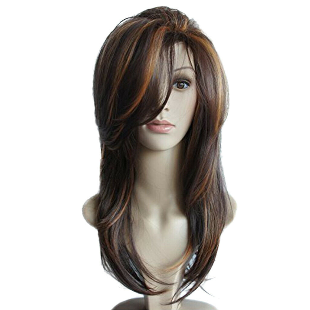 Light Elegant Women Long Natural Straight Synthetic Hair Wigs