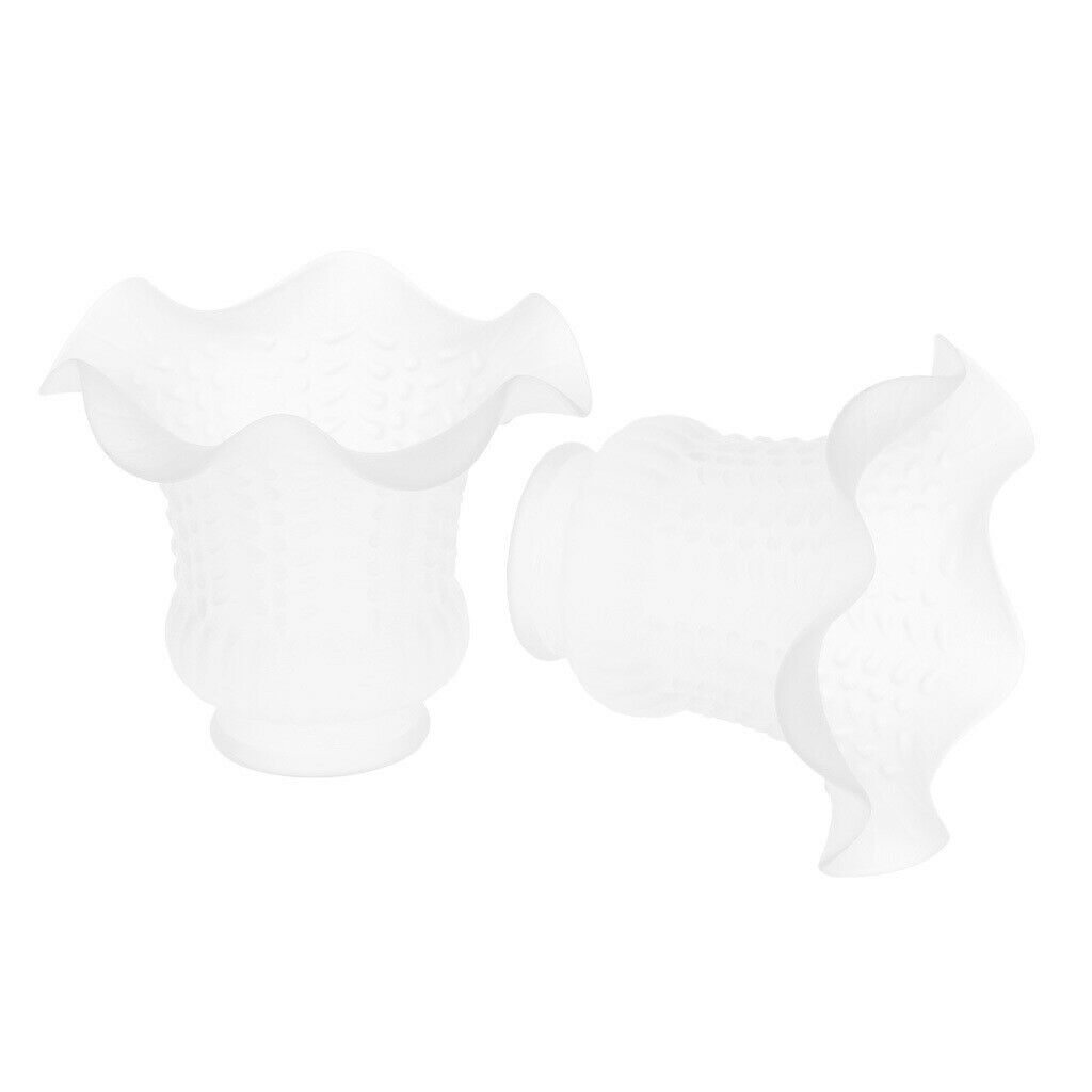 2 Pieces E27 Transparent Glass   Ceiling Lamp With Lampshade For