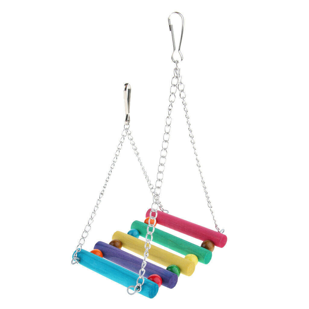 Set Of 5Pcs Bird Parrot Toys Set Swing Perches Bells Ball