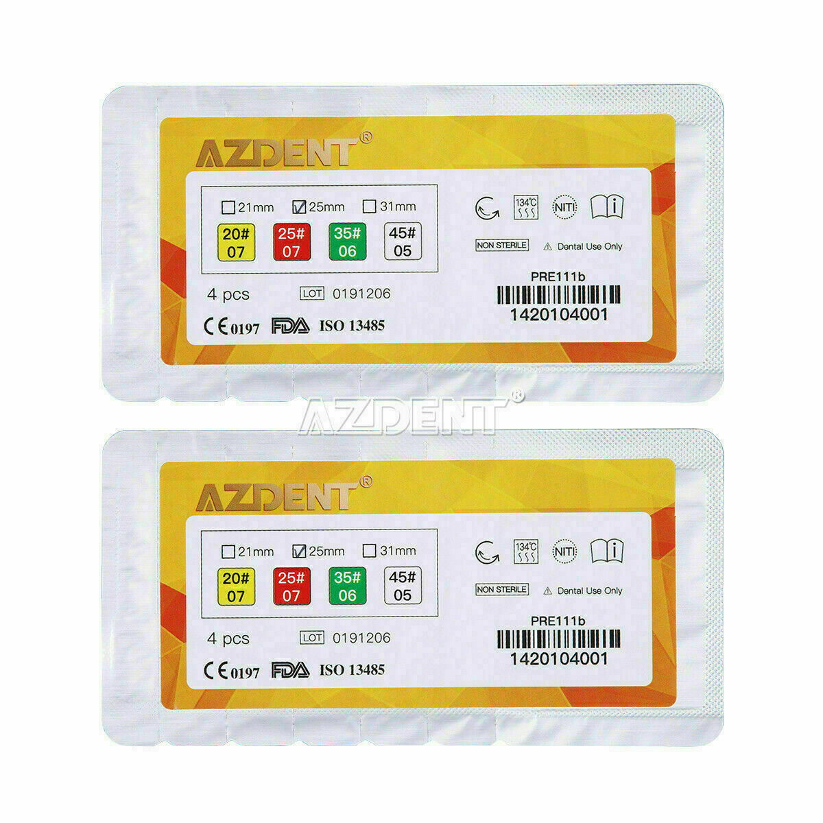 20 X Dental Reciprocating Endodontic Root Canal Niti Primary File 25mm 4Pcs/Box