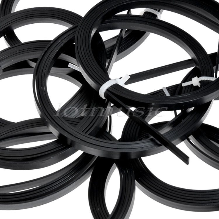 2 Pcs Guitar Bindings Purlfing Strips Body Project 1650 x 10 x 2mm Black ABS