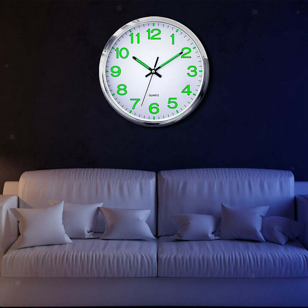 Modern Luminous Wall Clock Digital Number Clocks Office Living Room Decor