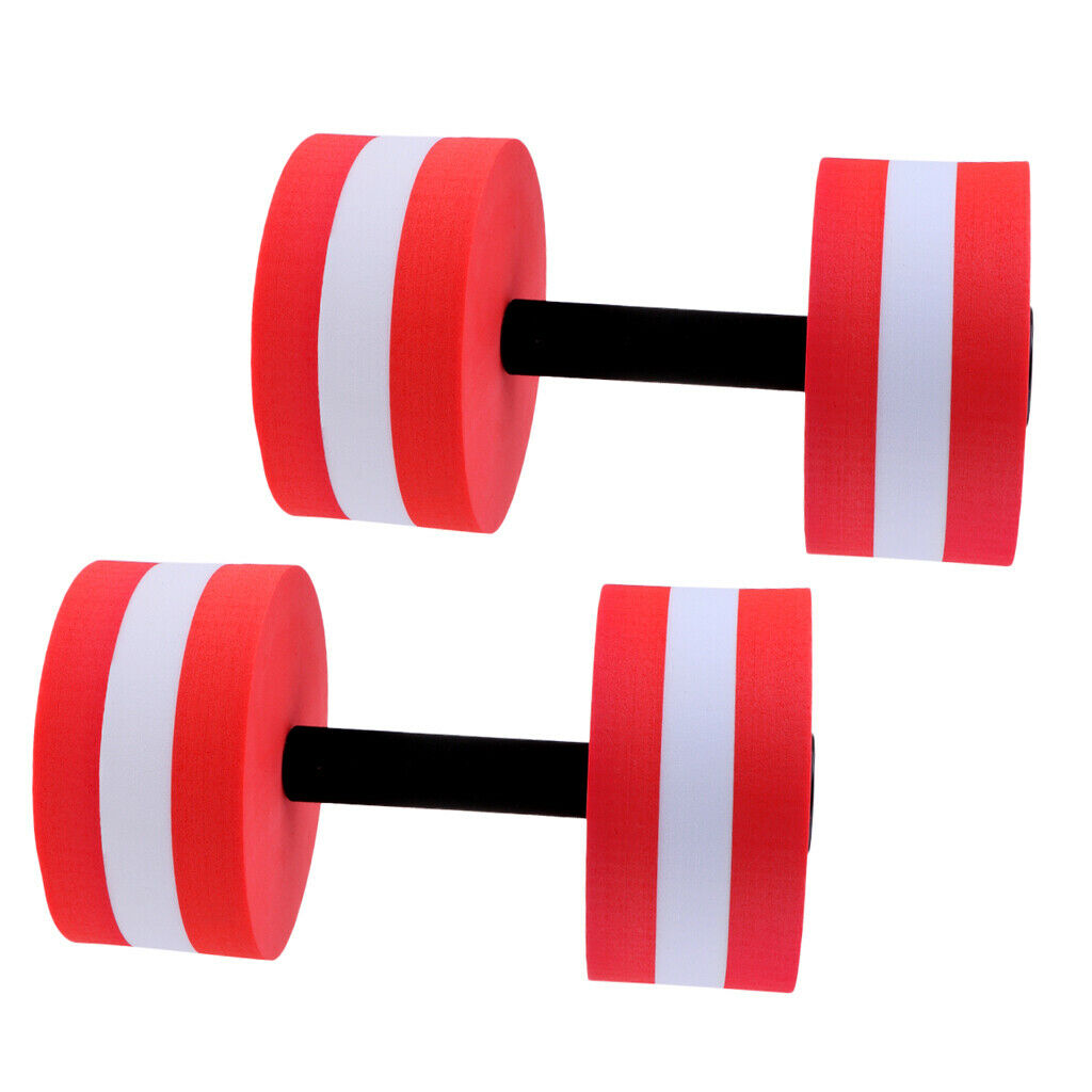 2 Pieces Foam Premium Water Aerobics Dumbbell Fitness Barbell Girls Exercise