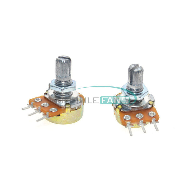 2PCS WH148 Pot B20K 20K Linear Potentiometer Shaft 15mm 3Pin with Nuts