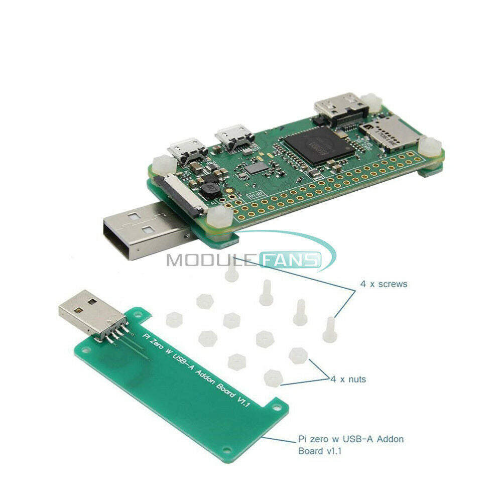 USB-A Addon Board USB Type-A Connector V1.1 RPi0 Adapter For Raspberry Pi Zero
