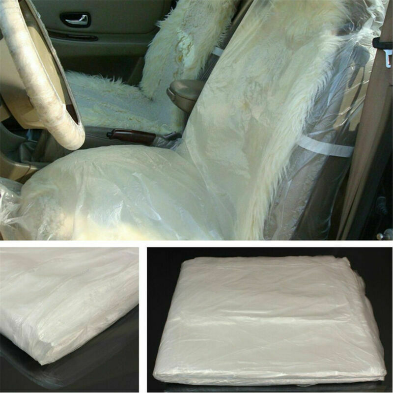 5PCS Car Truck Disposable Plastic Seat Protective Covers Film  For Repair Tool