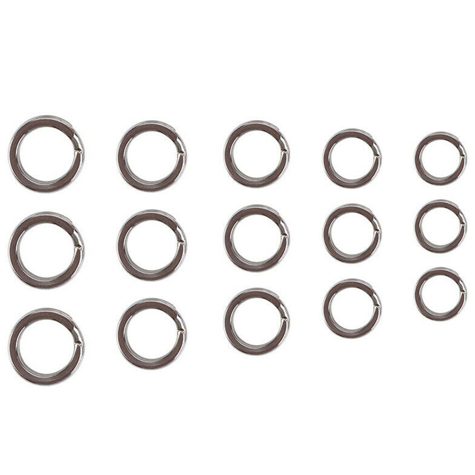 200pcs Fishing Snap Rings Fishing Lures Stainless Steel Split Ring 5mm-9mm Parts