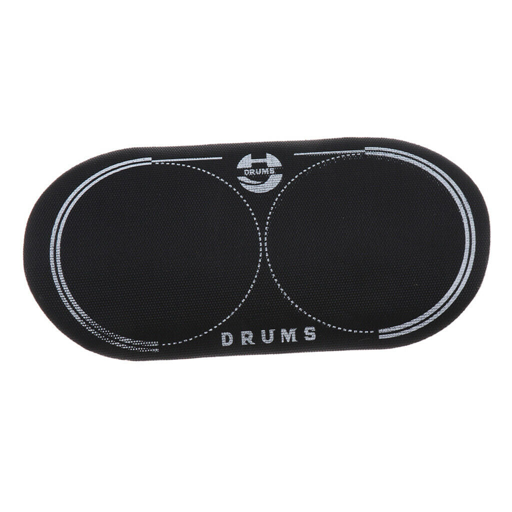 2 Pcs Double Bass Drum Patch for Drumheads Kick Pad Accessory Black