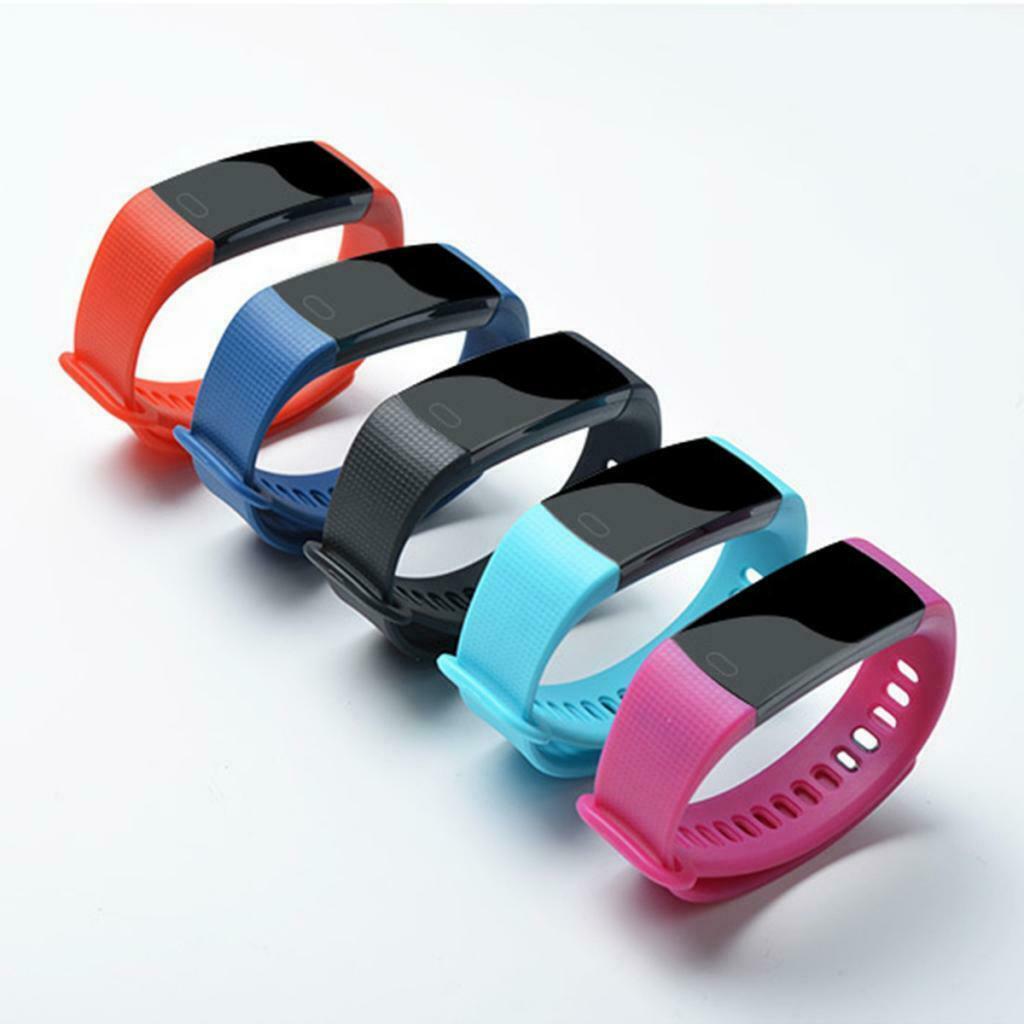 Bluetooth Smart Band Watch Fitness Tracker Bracelet Heart Rate Steps Red