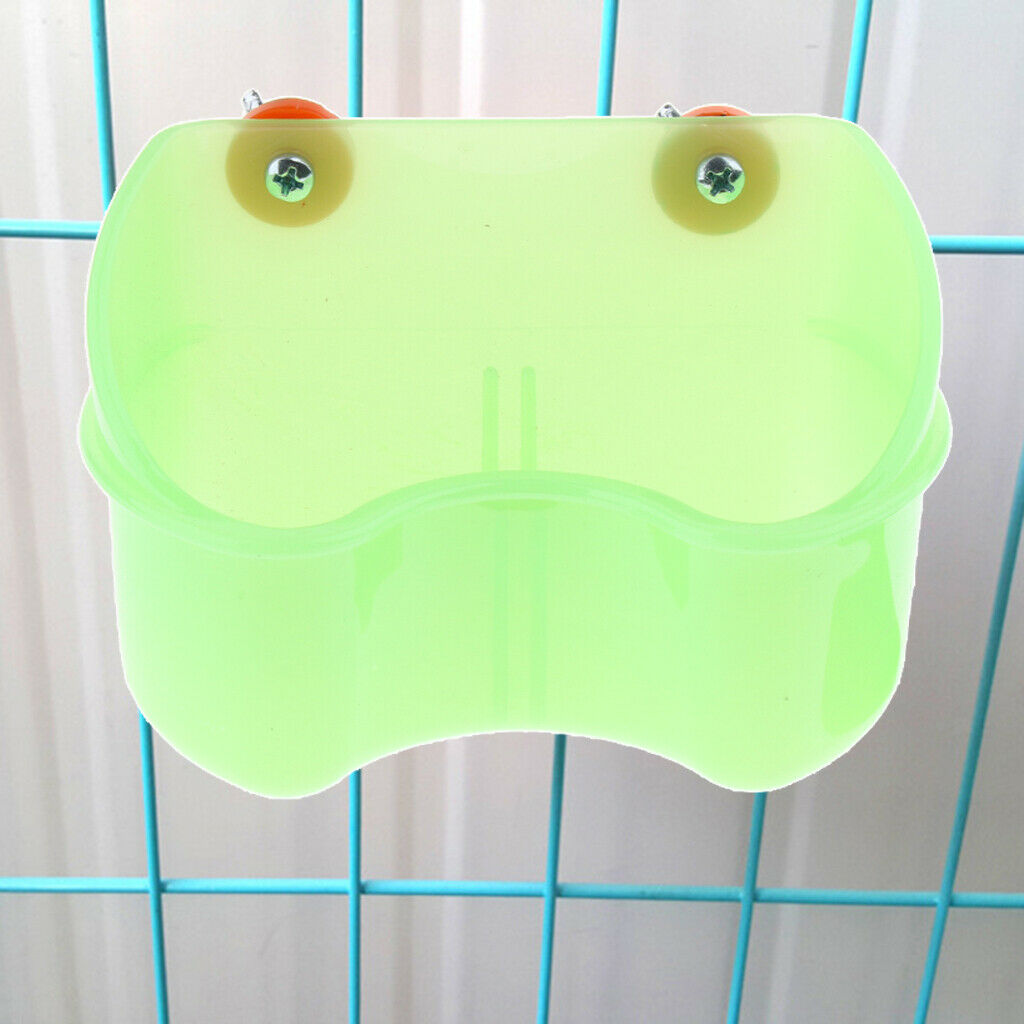 Pet Bird Parrot Fixed Bowl Feeder Feeding Food Cup Water Dispenser