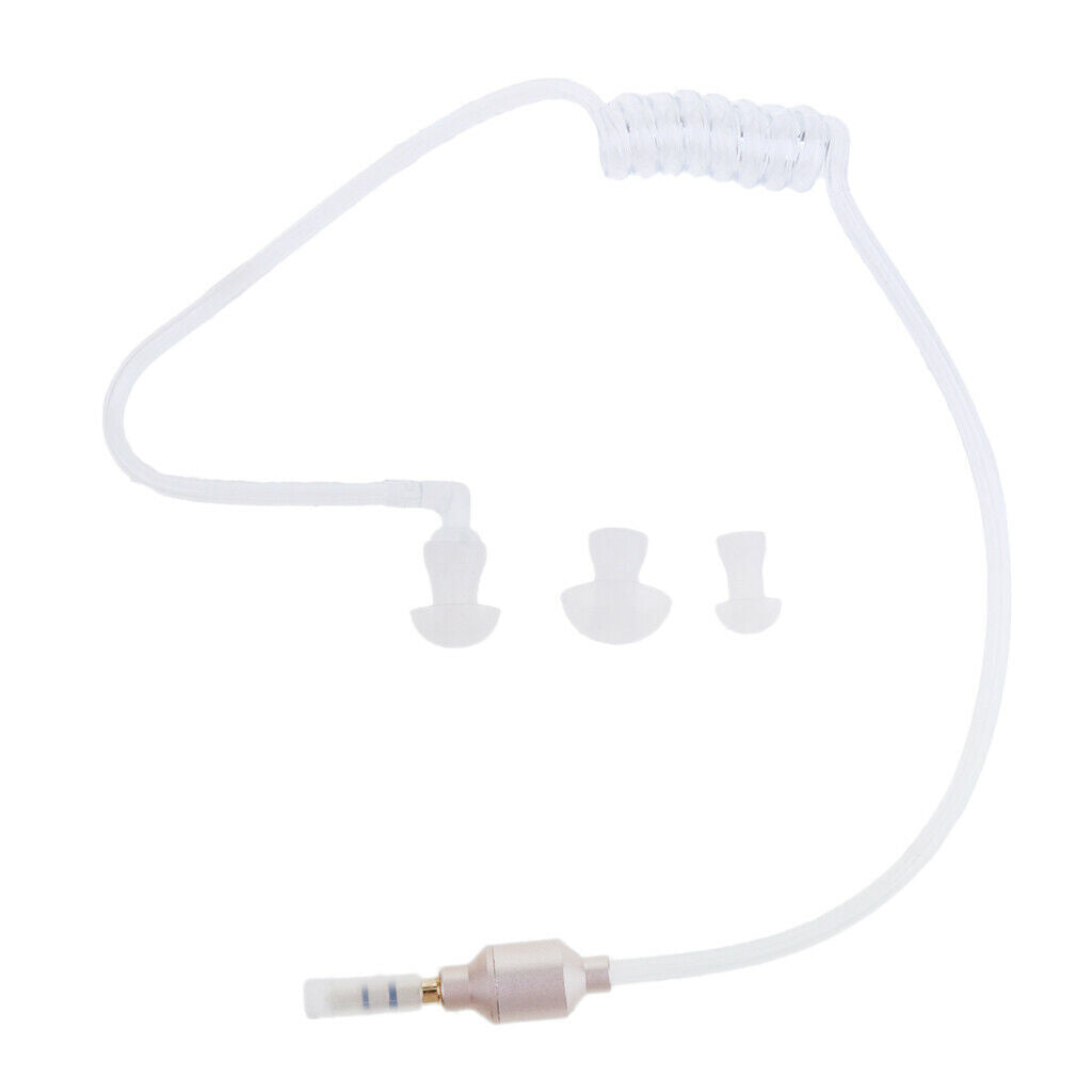 2Pcs Universal Lightweight 3.5mm Mono Headset Earphone Stereo Air Tube Mic