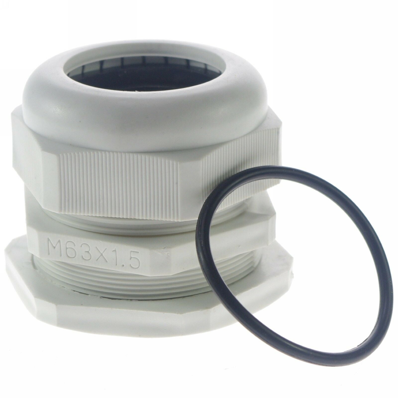 5PCS 33~40 mm Nylon Electric Cable Waterproof M63*1.5 mm Cable Gland off white