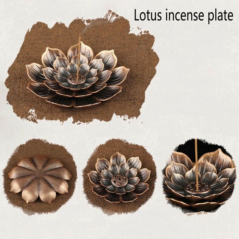 Backflow Incense Burner Stick Incense Holder Home Buddhism Lotus Censer B.l8