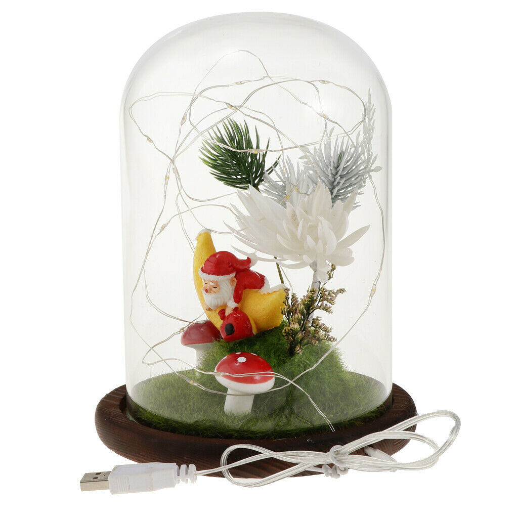 LED USB  Light Santa Claus Immortal Preservation Vase Christmas Decor