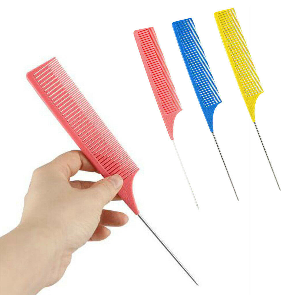 3Pcs Heat-resistant Weave Highlighting Foiling Hair Combs Salon Styling Comb