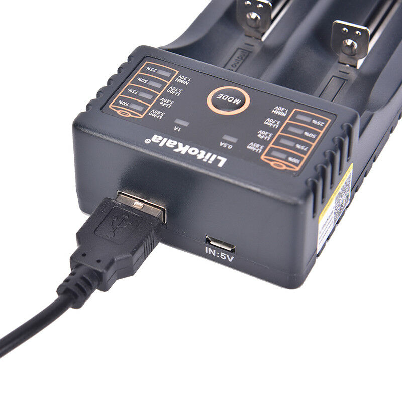 LiitoKala Lii-202 2 Slots USB Battery Charger For Ni-MH Li-ion LiFePO4 DD