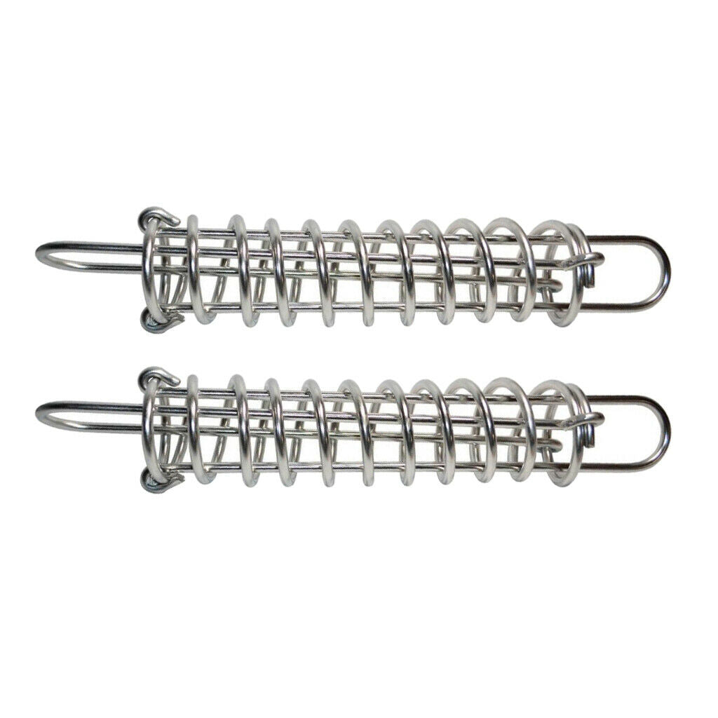 2Pcs Yacht Stainless Steel Shock Absorbing Dock Line Mooring Springs 4.45"