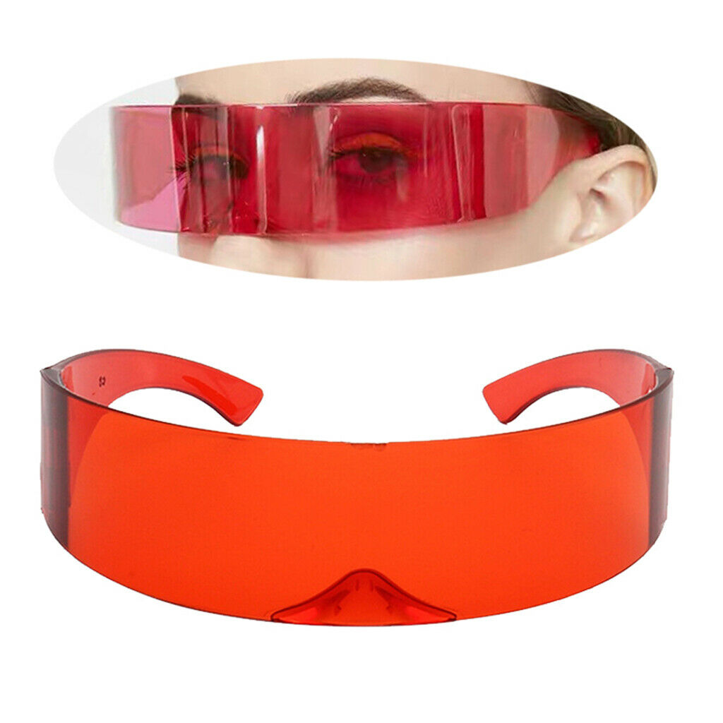 4PCS Unisex Fashion Futuristic Sunglasses Robotic Narrow Sun Glasses Eyewear