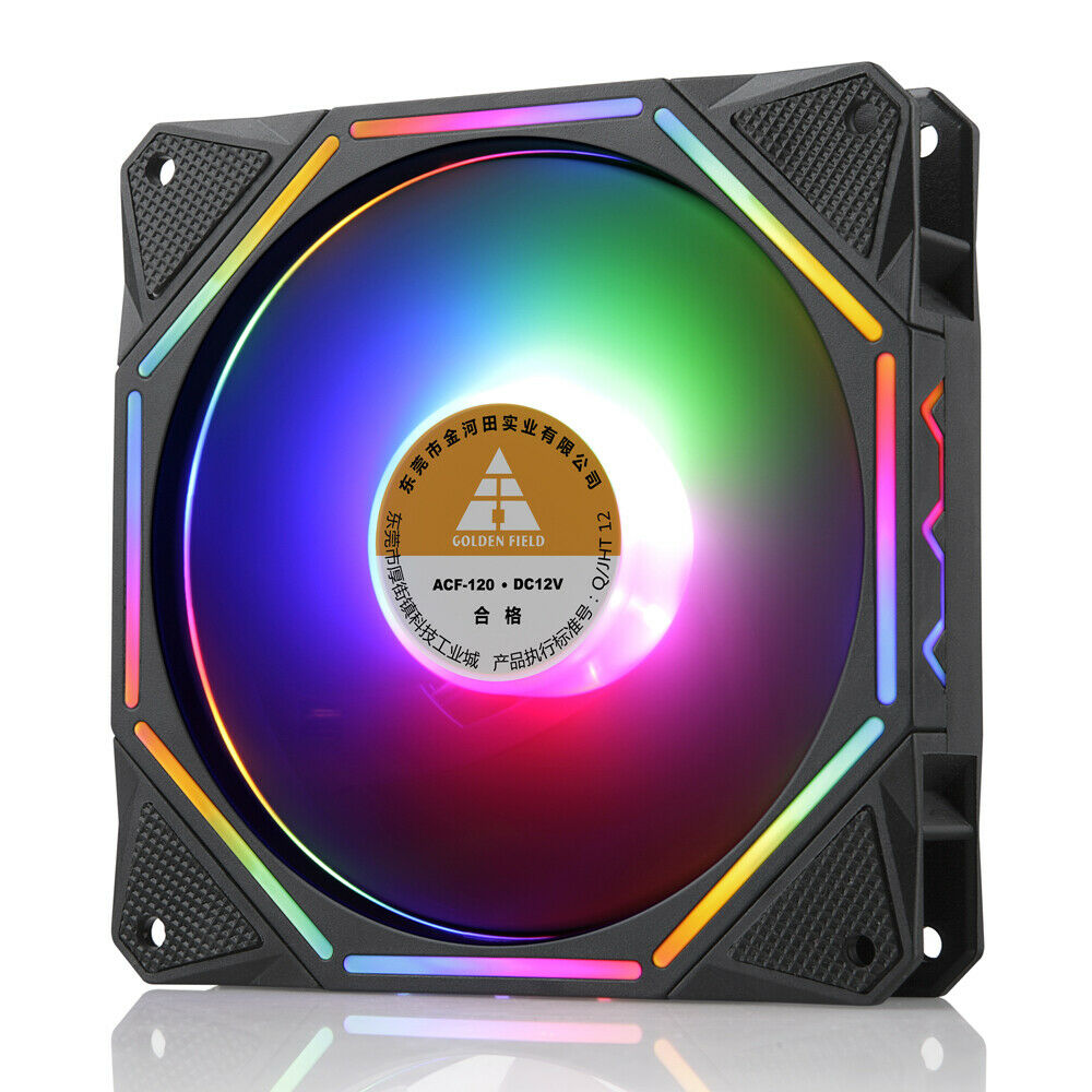 New Cooler PC Case Fan 120mm Colorful Cooling Computer CPU Fans Black Case Fan!
