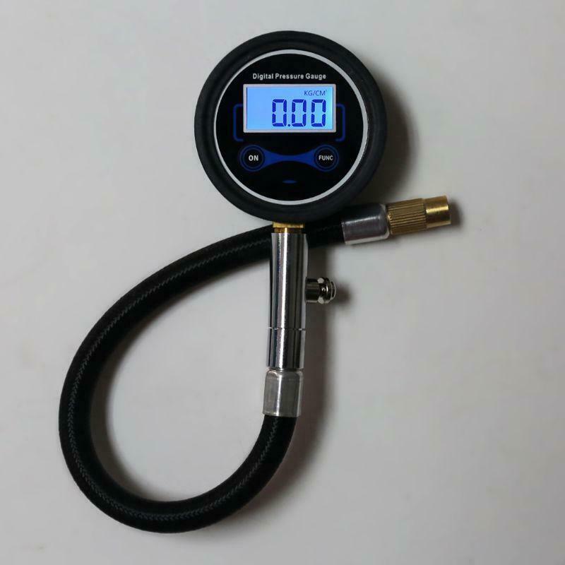 Digital Tire Pressure Gauge 200 Psi with Adapter Kit for Car Bike Motorcycle