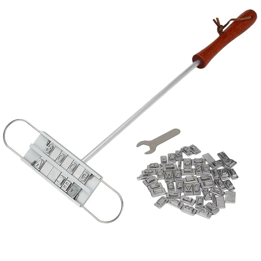 Custom BBQ Branding Metal - Set Of 55 Letters Stamps Garden Brand Meat Beef