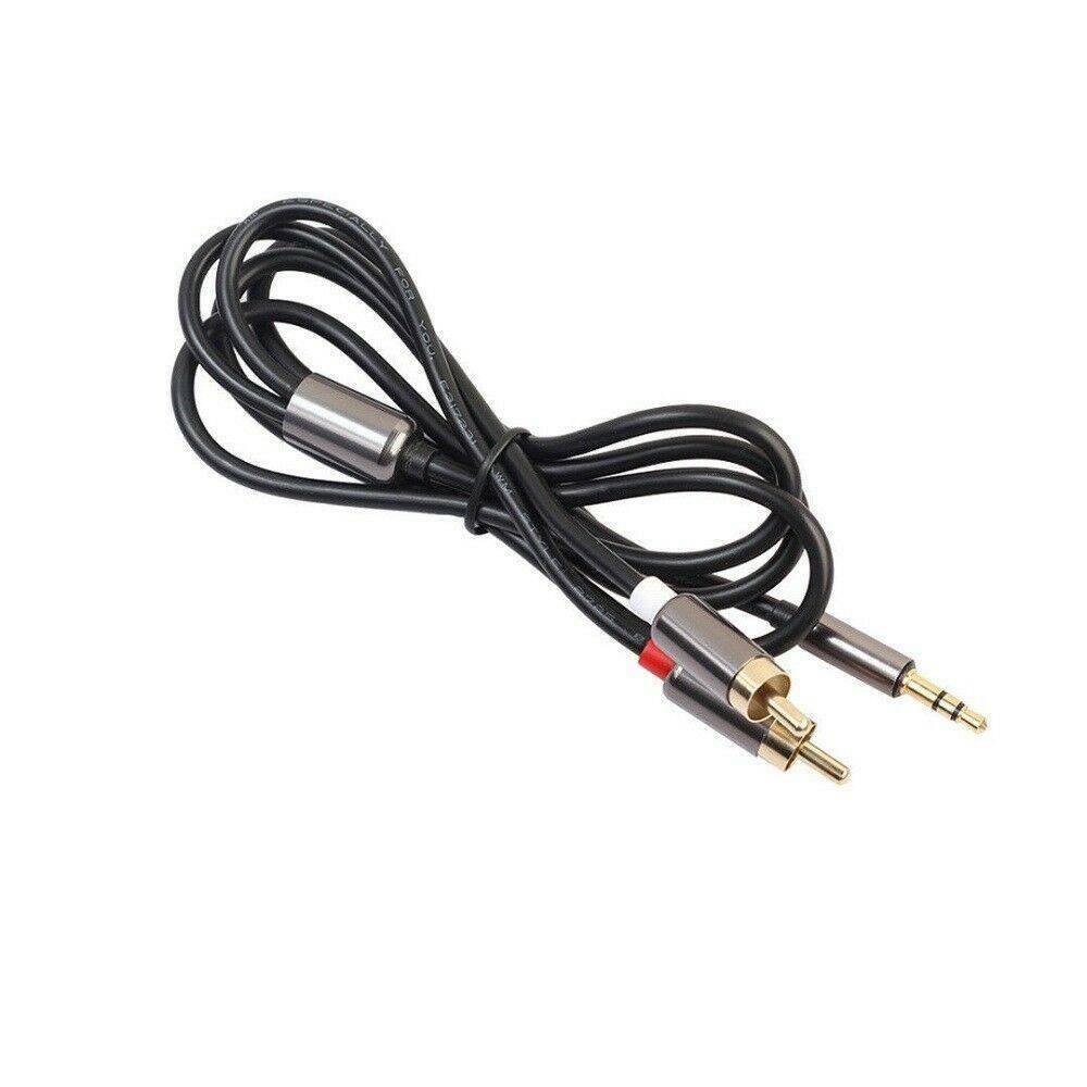 Stereo 3.5mm Male Jack to 2 RCA Male AUX Analog Audio Y Adapter Cable Cord US