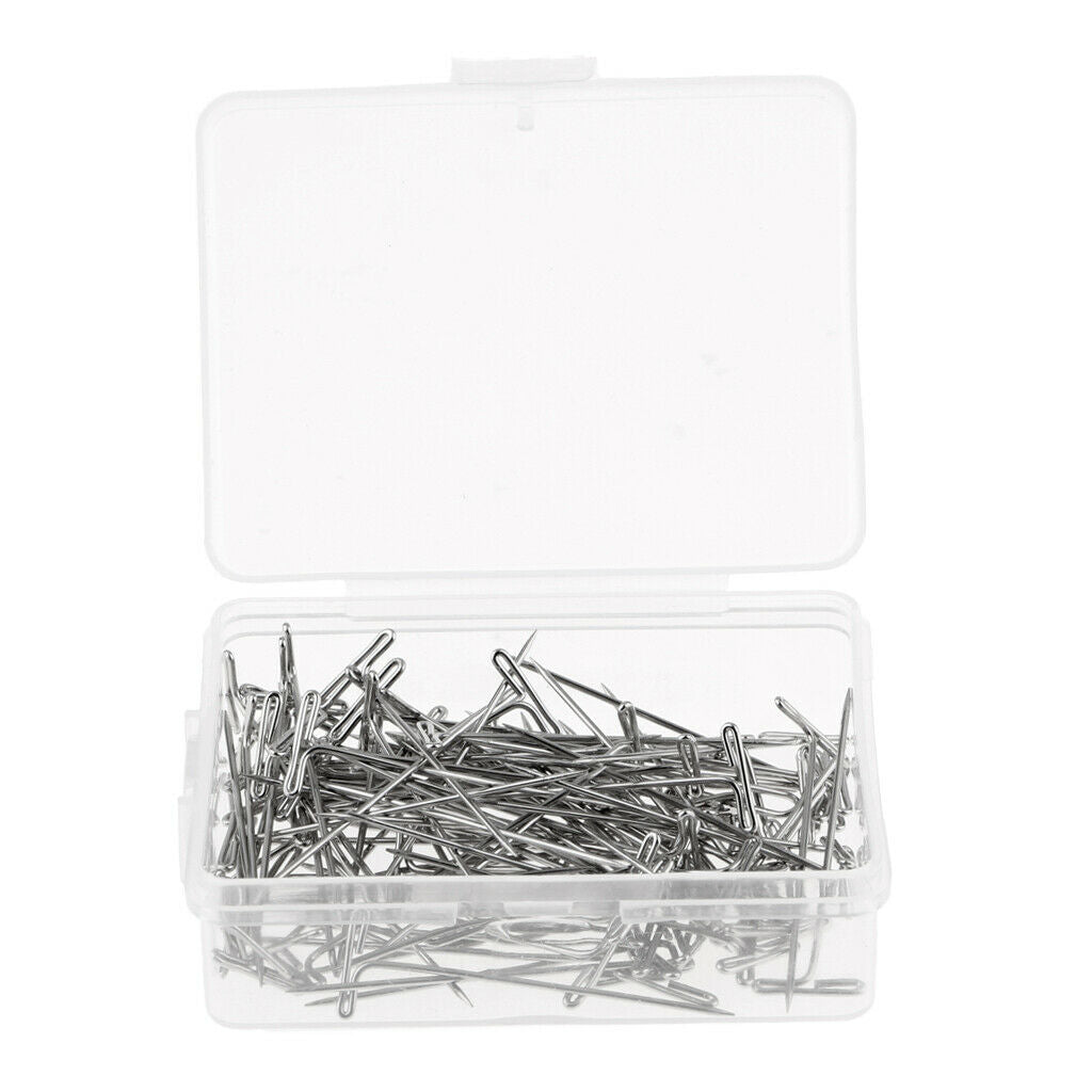 Lots 100 Pro T Needle Pins for Fixing Wigs Hair Weft Dress Form Modelling