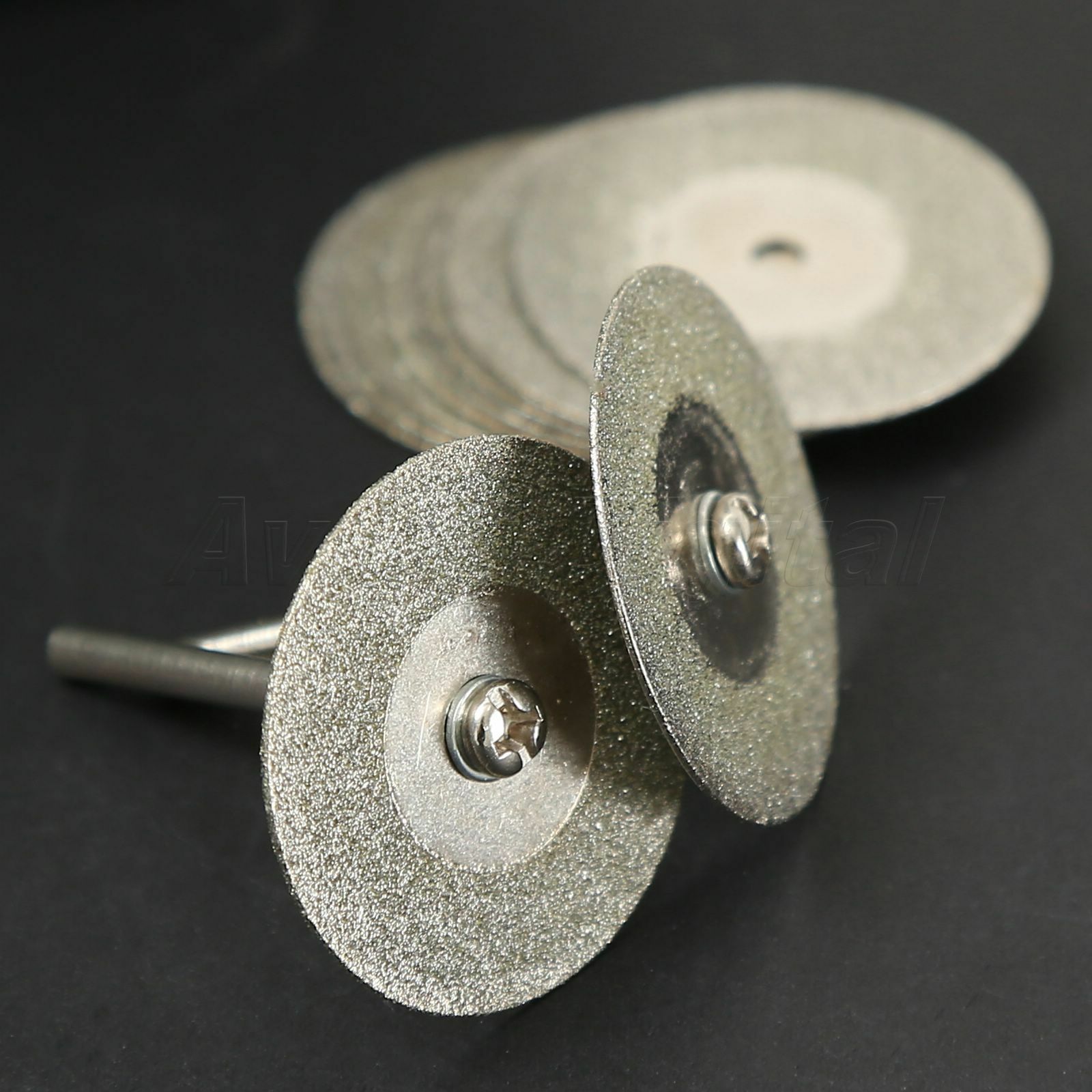 10PCS 30mm Mini Diamond Cut Discs Craft Rotary Tool Arbor Set for Power Drills
