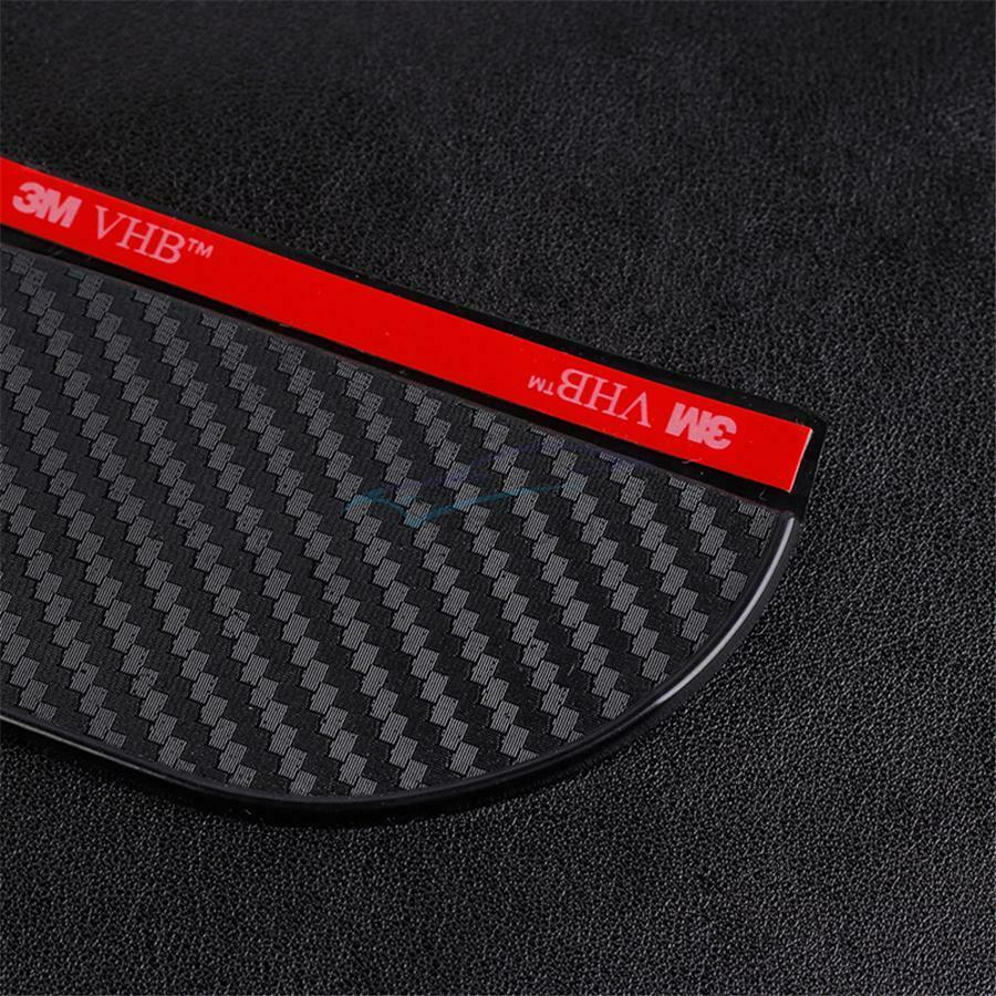 1 Pair 7.28"×2.36" Carbon Fiber Look Rearview Mirror Rain Visor Guard Decoration