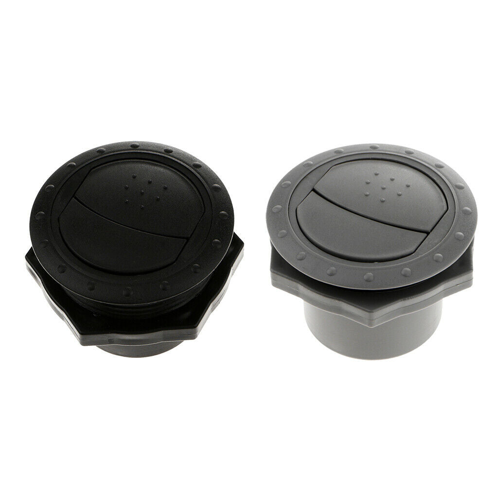 2 Pieces Replacement RV ATV Round Exhaust A/C Vent Outlet Open Close Plastic