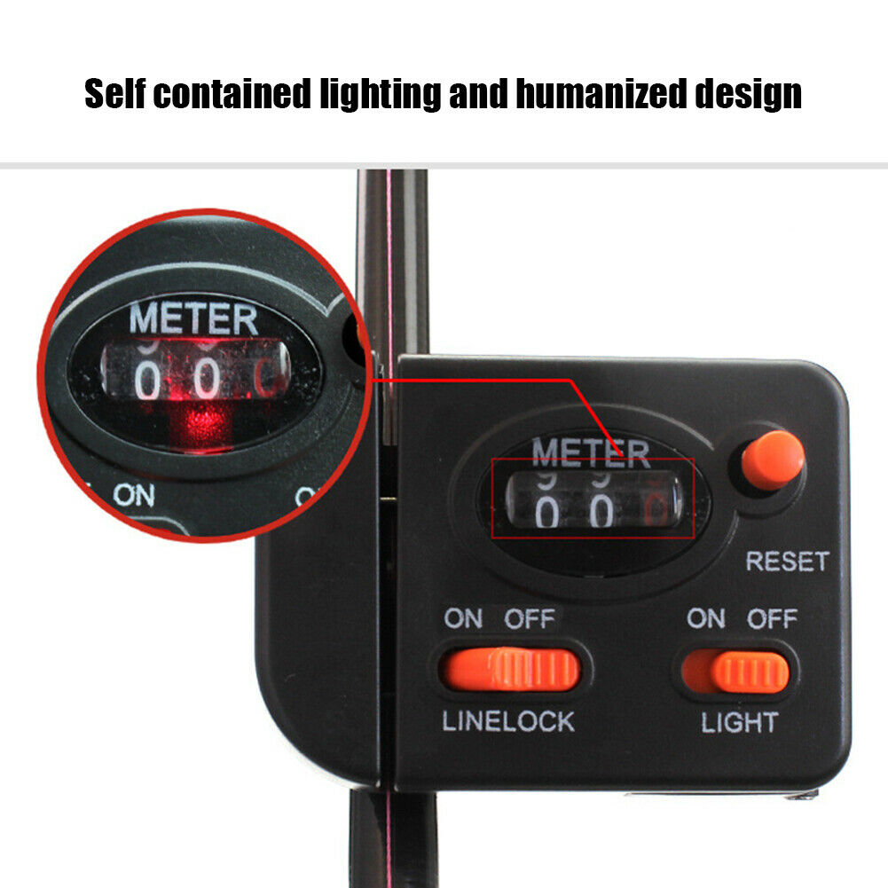 99.9m Fishing Line Counter Meter Length Gauge Depth Finder Digital Tackle