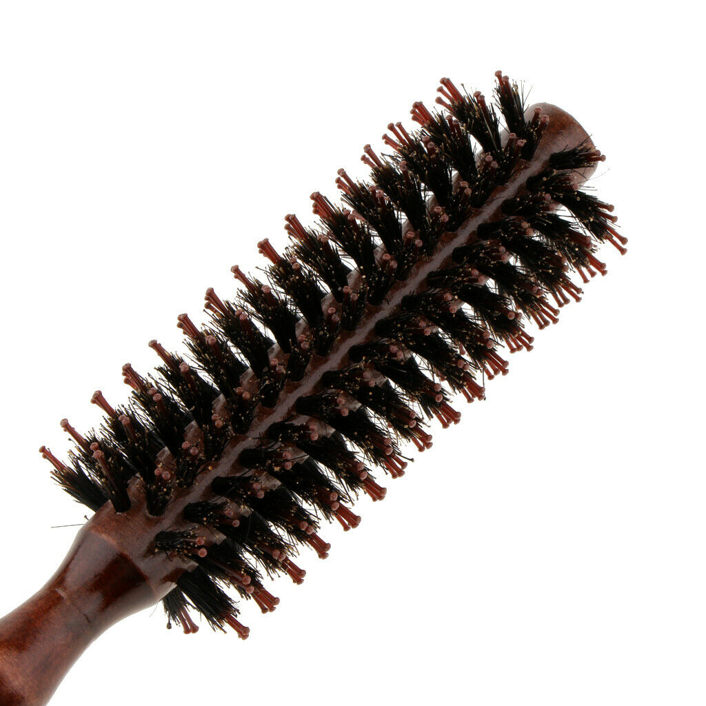 Round Styling Hair Brush -  Roll Hairbrush with Natural Wooden Handle for Women