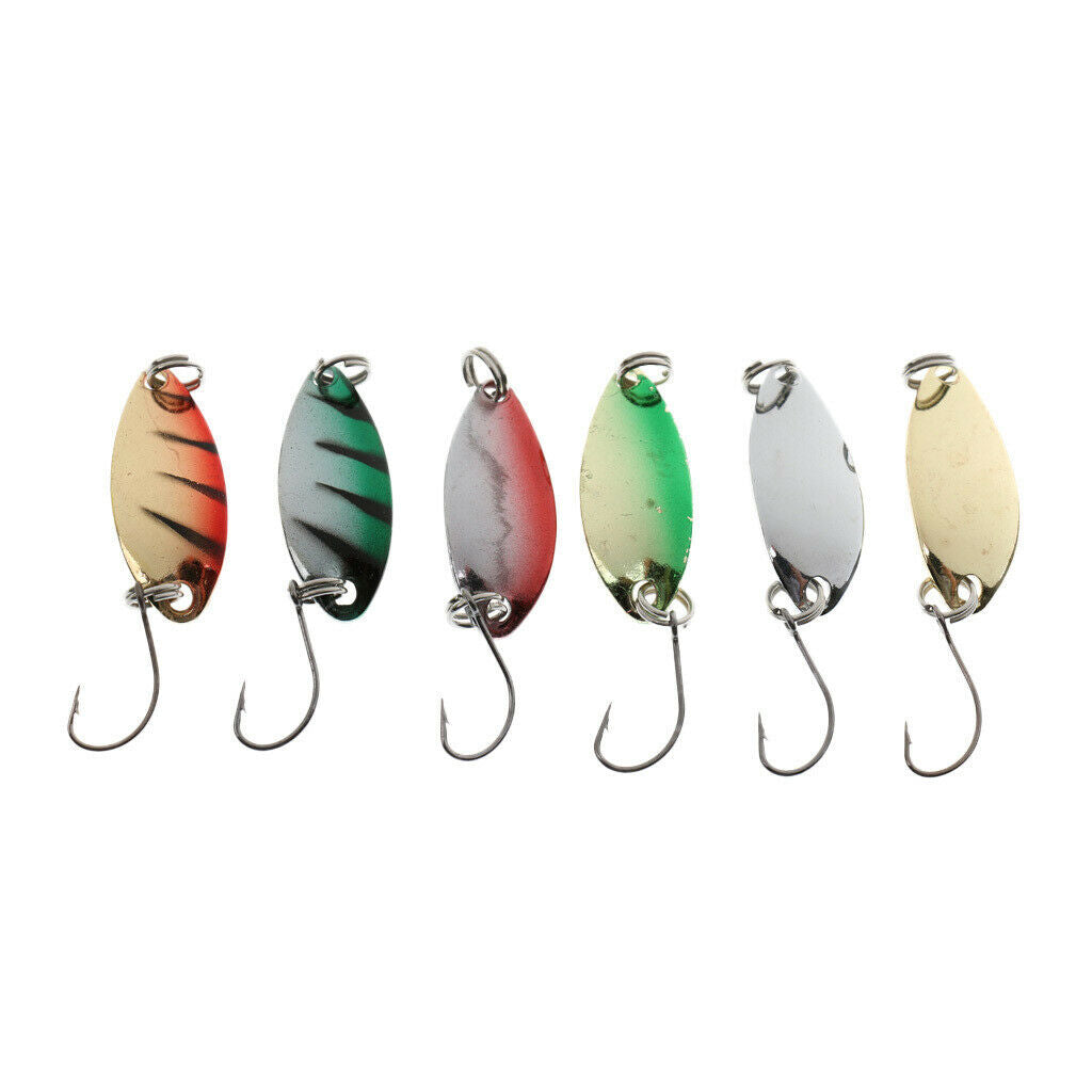 Pack of 6pcs Fly Fishing Sequins Lure Bait Set for Perch Herring Topwater