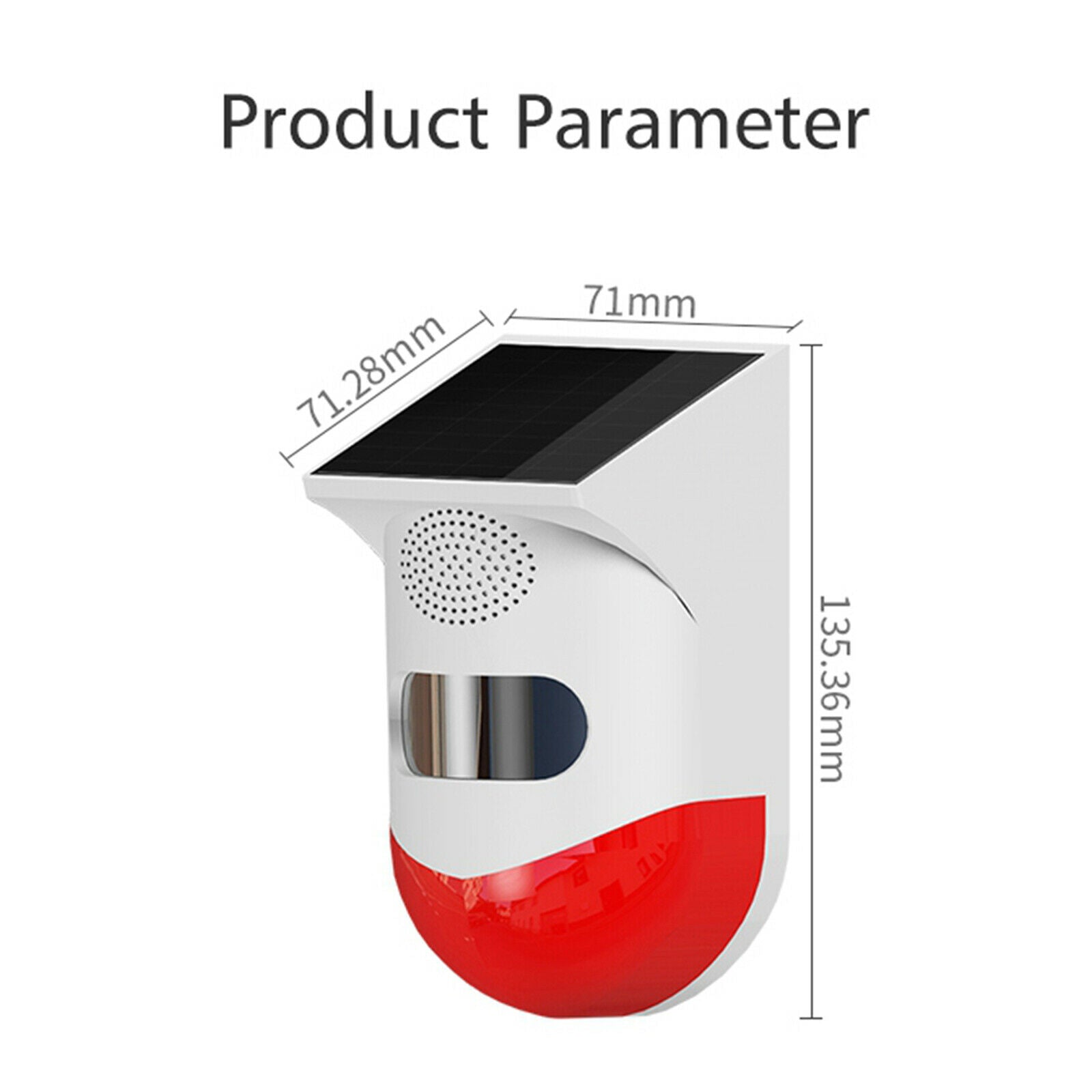 WiFi Solar Strobe Light Security Siren Infrared Detector Remote Control